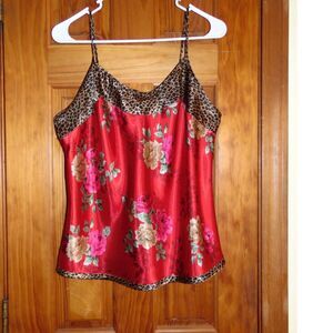 Silky Swingy Cami Top, Beautiful Floral/Animal Print Combo, 100% Poly, SZ M